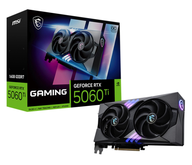 MSI GeForce RTX 5060 Ti Gaming OC 16GB GDDR7 DLSS4 - 1328853 - zdjęcie